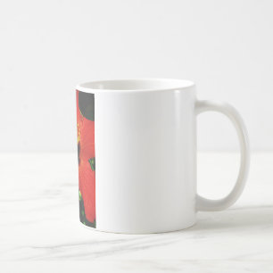 Helle Rot-Orange-Hibiskus-Blume Kaffeetasse