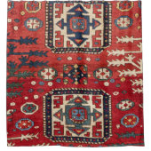 Helle, rot-persische geometrische Formen Duschvorhang (Vorderseite)