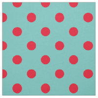 Helle Rot-Polka-Punkte auf Aquamarinem Licht