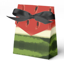 Helle rote Aquarell-Wassermelonen-Partygeschenkbox