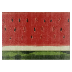 Helle rote Aquarell-Wassermelonen-Schneidbrett Schneidebrett