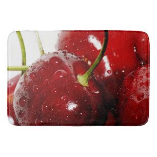 Helle rote badematte