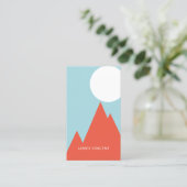 Helle rote Berge weich cyan-blau Visitenkarte (Stehend Vorderseite)