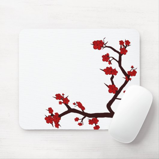 Helle rote Blumen Mousepad (Mit Mouse)
