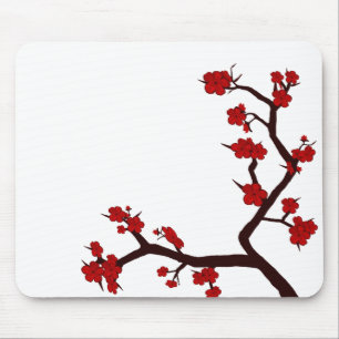 Helle rote Blumen Mousepad