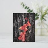 Helle rote Efeu auf Baumrinde Postkarte (Stehend Vorderseite)