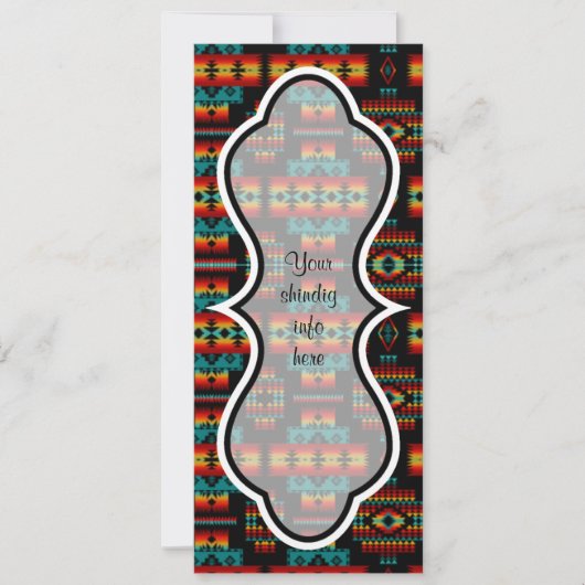 Helle rote, gelbe u. blaue Muster-Einladung Einladung (Vorderseite)