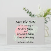 Helle rote Geranie Save The Date (Stehend Vorderseite)