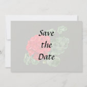 Helle rote Geranie Save The Date (Rückseite)