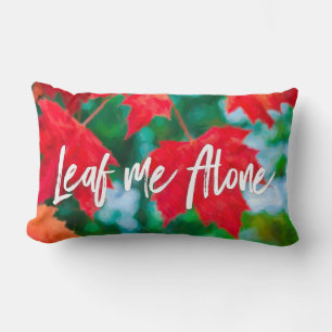 Helle rote Herbstmaple Verlasse humorvoll Lendenkissen