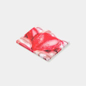 Helle rote Herzen Post it Notes Post-it Klebezettel (angewinkelt)