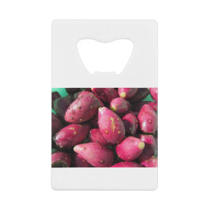 Helle rote Kaktusfeige-Kaktus-Frucht Geldbeutel Flaschenöffner