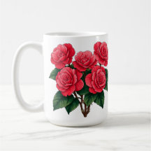 Helle rote Kamelienrosenbouquet