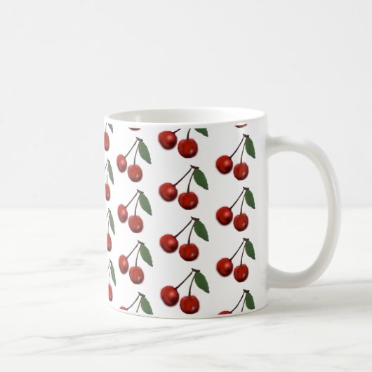 Helle rote Kirschen Kaffeetasse (Rechts)
