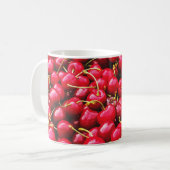Helle rote KirschFoto-Tasse Kaffeetasse (Vorderseite Links)
