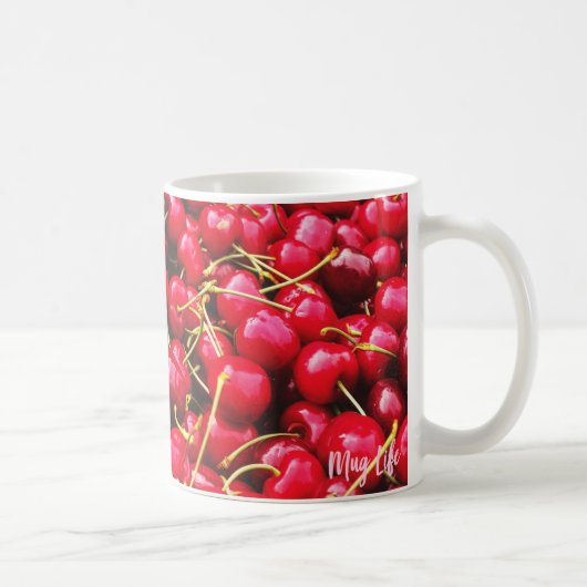 Helle rote KirschFoto-Tasse Kaffeetasse (Rechts)