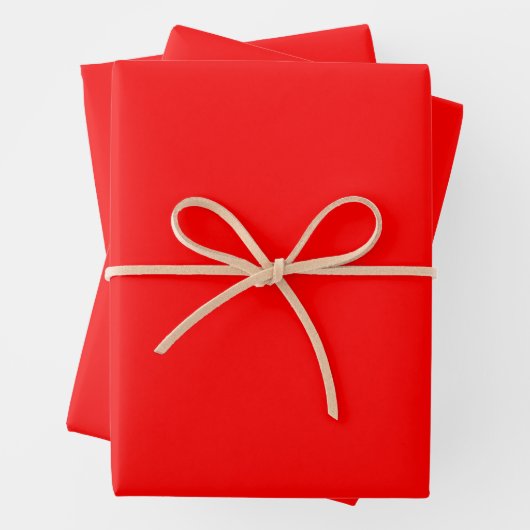 Helle, rote, klassische Vollfarben Geschenkpapier Set (Beispiel)