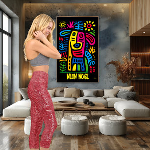Helle rote Leinenstruktur   Modernes Stoffmuster Capri Leggings