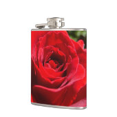 Helle Rote Rose Blume Schöne Blumenpracht Flachmann (Links)