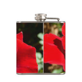 Helle Rote Rose Blume Schöne Blumenpracht Flachmann (Rückseite)