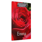 Helle Rote Rose Blume Schöne Blumenpracht Klemmbrett (Rechts)