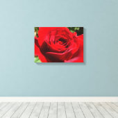 Helle Rote Rose Blume Schöne Blumenpracht Leinwanddruck (Insitu (Holzboden))