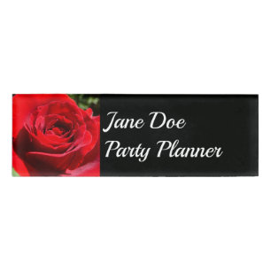 Helle Rote Rose Blume Schöne Blumenpracht Namenschild