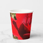 Helle Rote Rose Blume Schöne Blumenpracht Pappbecher (Vorderseite)