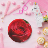 Helle Rote Rose Blume Schöne Blumenpracht Pappteller (Party)