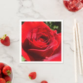 Helle Rote Rose Blume Schöne Blumenpracht Serviette (Beispiel)