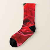 Helle Rote Rose Blume Schöne Blumenpracht Socken (Links - Außen)