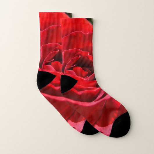 Helle Rote Rose Blume Schöne Blumenpracht Socken (Paar)