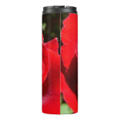 Helle Rote Rose Blume Schöne Blumenpracht Thermosbecher (Rückseite)