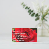 Helle Rote Rose Blume Schöne Blumenpracht Visitenkarte (Stehend Vorderseite)