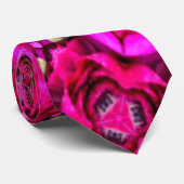 Helle Rote Rose Muster Krawatte (Gerollt)