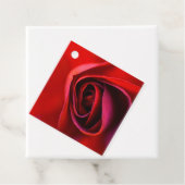 Helle Rote Rose Print Favor Tag Geschenkanhänger (Beispiel)