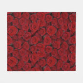Helle Rote Rosen Fleecedecke (Vorderseite (Horizontal))