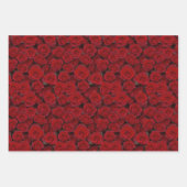 Helle Rote Rosen Geschenkpapier Set (Vorderseite)
