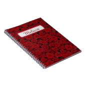 Helle Rote Rosen Notizblock (Rechte Seite)