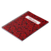 Helle Rote Rosen Notizblock (Linke Seite)