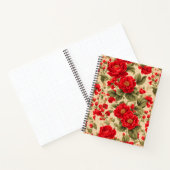 Helle Rote Rosen und Text Notizblock (Innenseite)