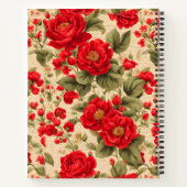 Helle Rote Rosen und Text Notizblock (Rückseite)