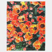 Helle Rote Tulips von Istanbul Fleecedecke (Vorderseite)