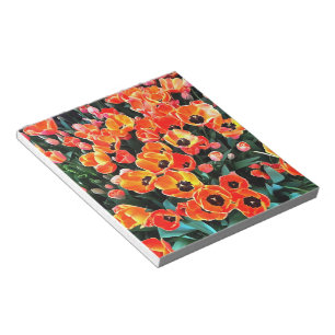 Helle Rote Tulips von Istanbul Notizblock