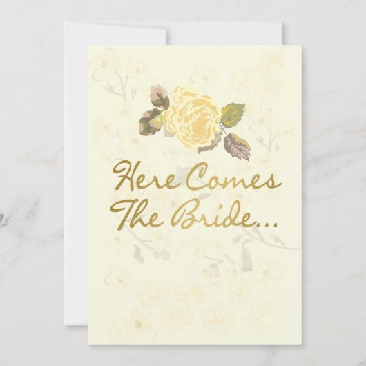 Helle Rote u. Elfenbein-BlumenBrautparty-Einladung Einladung (Rückseite)