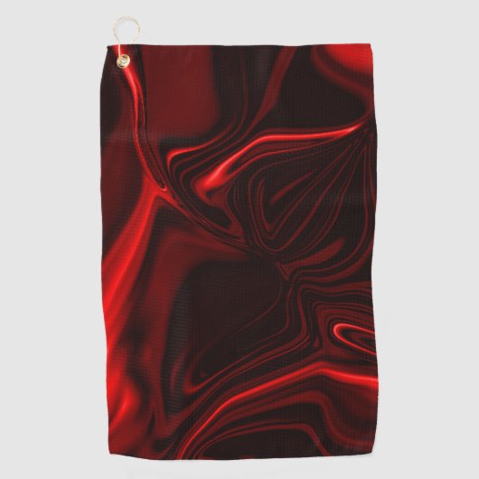 Helle rote und dunkle Kurven auf dunklem Hintergru Golfhandtuch (Vorderseite)