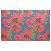 Helle rote und schwarze orientalische Mohnblumen Stoff (Fat Quarter (45,7 x 55,9 cm))