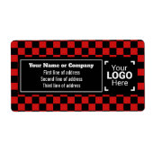 Helle, rote und schwarze Plätze überprüft kleine U (Vorne)