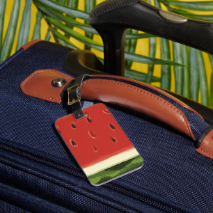 Helle Rote Wasserfarbe Wassermelone Gepäckstück Ta Gepäckanhänger
