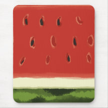 Helle Rote Wasserfarbe Wassermelone Mousepad